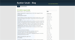 Desktop Screenshot of blog.bunkier.art.pl
