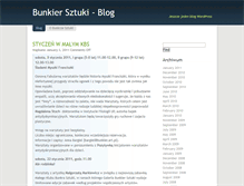 Tablet Screenshot of blog.bunkier.art.pl